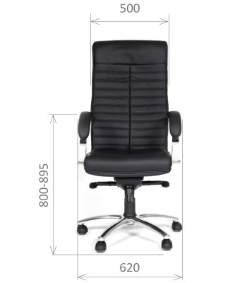 Кресло офисное CHAIRMAN 480 Экокожа премиум черная в Липецке - изображение 1